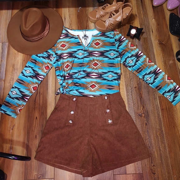 Tribal Print Top - Picture 1 of 1